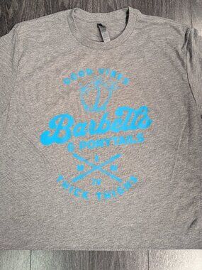 Barbells And Ponytails S/S Crop "Good Vibes" T-Shirt Sz M NEW